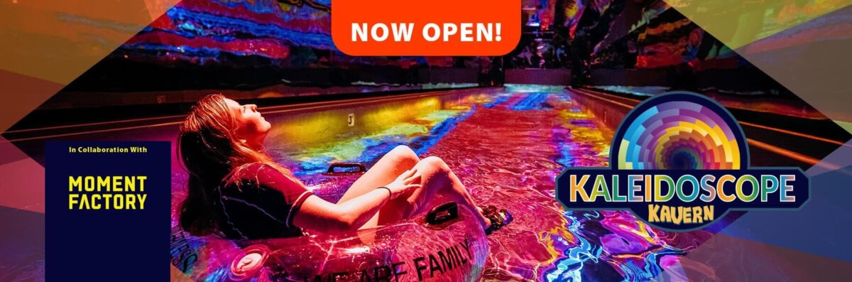 now open kaleidoscope kavern in collaboration with the moment factory