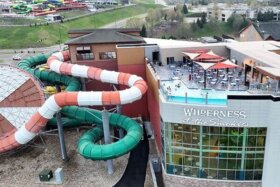 wilderness at the smokes aerial of rooftop