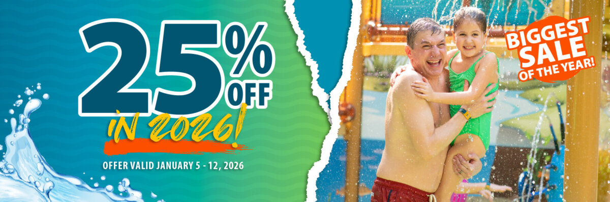 Our biggest sale of the year! 25% off in 2026, offer valid January 5 - 12, 2026. Website banner to lead to sale page.