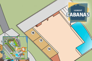 Lookout Cabanas map image to show number and location at Wilderness at the Smokies