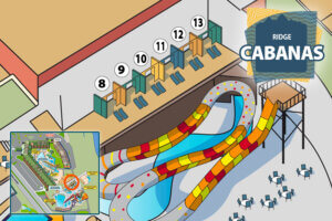 Ridge Cabanas map image to show number and location at Wilderness at the Smokies